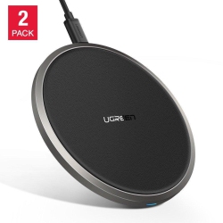 UGREEN [2Pack] Wireless Charger 10W Qi Fast Charging Pad Mat With Anti-Slip Rubber