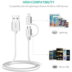 UGREEN [2Pack] Micro-USB to USB Cable With Lightning Adapter