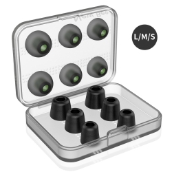 SAMA [6 Pairs] Earphone Tips New Bee 12PCs Premium Replacement Earbud Tips Blocking Out Ambient Noise