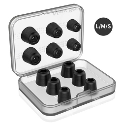 SAMA [6 Pairs] Earphone Tips New Bee 12PCs Premium Replacement Earbud Tips Blocking Out Ambient Noise