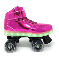 CHICAGO SKATES Pulse Led Light Up Rollerskates, Pink, Size 6