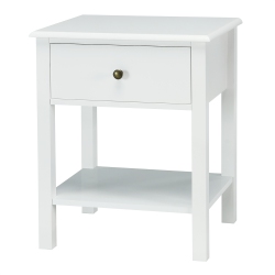 COSTWAY End Table Nightstand Storage Display Drawer Shelf Beside Bedroom