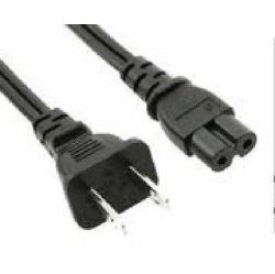 TECHCRAFT 6 Ft. - 2-Pin Ac Power Cord Cable for Laptops - In Black