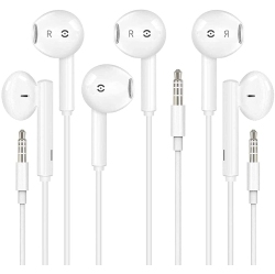 CABLESHARK for Apple Compatible Earbuds/headphones/earphones \w 3.5MM Wired In Ear Headphone Plug(Built-In Microphone & Volume Control) Compatible