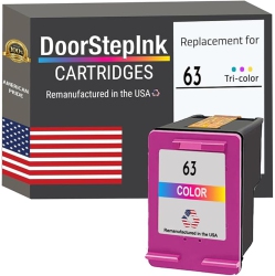 DOORSTEPINK Brand for HP 63Xl (F6U63An) Tri-Color Remanufactured In The Usa Ink Cartridges