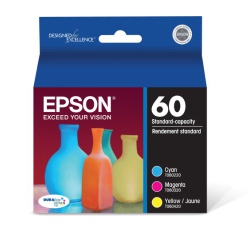 EPSON Durabrite T060520 Ultra 60 Standard-Capacity Inkjet Cartridge Colour Multipack-1 Cyan/ 1 Magenta/ 1 In Yellow