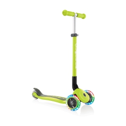 GLOBBER Primo Foldable Scooter With Lights - In Green