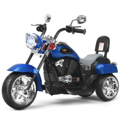GYMAX 6V Kids Ride On Chopper Motorcycle 3 Wheel Trike With Headlight