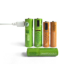 SMARTTOOOLS 16 Pack Micro-USB Rechargeable Batteries (8Aa/8Aaa)