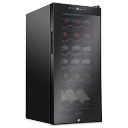 IVATION 18 Bottle Compressor Wine Cooler Refrigerator W/lock | Large Freestanding Wine Cellar for Red, White Or Sparkling Wine | 41F-64F Digital