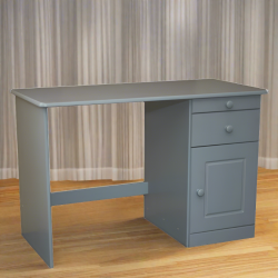 SCANICA Desk Solid Wood Soft Close Drawers In Grey