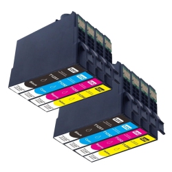 TONER4U - 8 Ink T125 (2 Set) Ink Cartridges (Bk/m/c/y) Compatible for Epson T125Xl