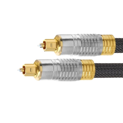 ISTAR 1M-3Ft Digital Fiber Optical Toslink Cable Plated Audio Lead for Home Theater, Sound Bar, Tv, Ps4, Xbox, Playstation (Nylon Braided) In Gold
