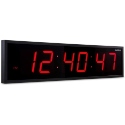 IVATION Huge Large Big Oversized Digital Led Clock - Shelf Or Wall Mount (30 Inch - Red)