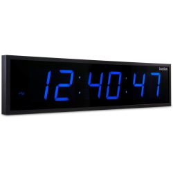 DBTECH Huge 30 Inch Large Oversized Digital Led Clock Led, 30 Inch In Blue