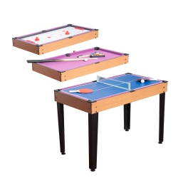 SOOZIER 3 In 1 Multi-Use Mini Games Table Tennis Billiard Pool Air Hockey Set