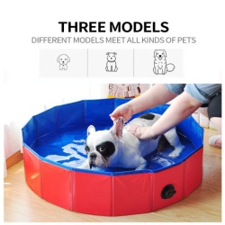 ISTAR 63" Foldable Dog Pet Bath Pool Collapsible Dog Pet Pool Bathing Tub Kiddie Pool for Dogs Cats And Kids L