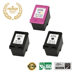 ULTRA TONER ® 3 Pack HP 65Xl/hp65/65/hp65/hp65Xl/hp-65 Remanufactured Inkjet Cartridge-2625 2652 3720 3722 3723 3752 3755 In Black