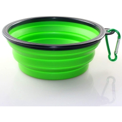 ISTAR 3 Pack Collapsible Silicone Dog Bowl, Foldable Expandable Cup Dish for Pet Cat Food Water Feeding, Portable Travel Bowl With A Free Hook -