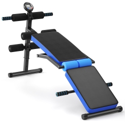 GYMAX Adjustable Multi-Functional Weight Bench Folding Strength Training Bench