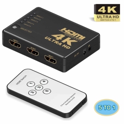 ISTAR 5 Port 1080P HDMI Switch Switcher Selector Splitter Hub With Ir Remote for HDtv