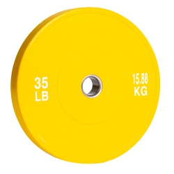 PRISP Olympic Bumper Weight Plate - Rubber Plate for 2 Inch Olympic Barbell With Steel Insert; Pairs, Sets And Single Plates Available