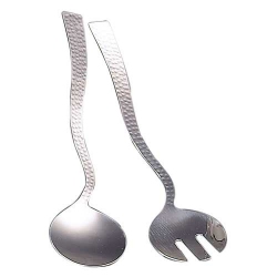 ELEGANCE Salad Servers Hammered