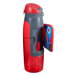 EASYSWEETZ Water Bottle With Wallet Type Holder for Indoor/outdoor. Bpa-Free. 750Ml Capacity, Red