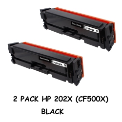 BESTONER 2 Pack HP 202X (Cf500X)/hp 202X/cf500X/hp202/hp202X/hp202/cf500 High Yield Toner Cartridge Laserjet Pro M253 M254 M281 M280 In Black