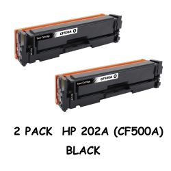 BESTONER 2 Pack HP 202A (Cf500A)/hp 202A/cf500A/hp202/hp202A/hp202/cf500 Toner Cartridge Laserjet Pro M253 M254 M281 M280 In Black