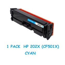 BESTONER HP 202X (Cf501X)/hp 202X/cf501X/hp202/hp202X/hp202/cf501 High Yield Toner Cartridge Laserjet Pro M253 M254 M281 M280 In Cyan