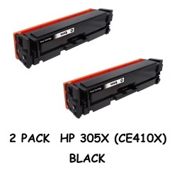 BESTONER 2 Pack HP 305X (Ce410X)/hp 305A/ce410X/hp305/hp305A/hp305/ce410 Toner Cartridge Color Laserjet M351 M375 M451 M475 In Black