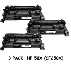 BESTONER 3 Pack HP 58X (Cf258X)/hp58X/58X/hp58X/58X/cf258X HP Laserjet Pro M304 M305 M404 M405 M406 M428 M430- No Chip
