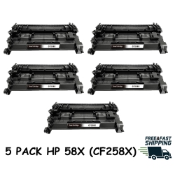 BESTONER 5 Pack HP 58X (Cf258X)/hp58X/58X/hp58X/58X/cf258X HP Laserjet Pro M304 M305 M404 M405 M406 M428 M430- No Chip