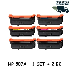 BESTONER 6 Pack HP 507A/507X (Ce400X Ce401A Ce402A Ce403A) Bk/m/y/c Toner Cartridge Color Laserjet M551 M570 M575