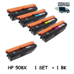 BESTONER 5 Pack HP 508X (Cf360X Cf361X Cf362X Cf363X) Bk/m/y/c Toner Cartridge Color Laserjet M533 M552 M577 M553