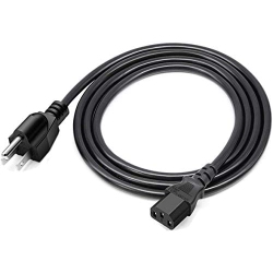YUNYANGDA 3 Prong 5Ft 18Awg Ac Power Cable Suitable for Desktop Computers, Laptop Computers, Tv Electric Kettles, Rice Cookers