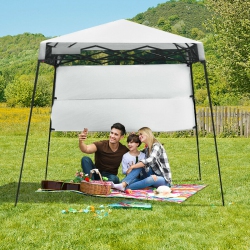 GYMAX 7X7 Ft Slant Leg Pop-Up Canopy Tent Shelter Adjustable Portable Carry Bag