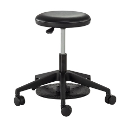 SAFCO Products Foot Pedal Lab Stool 3437Bl Vinyl In Black