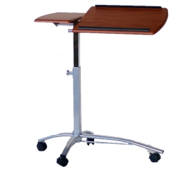 SAFCO Eastwinds 950 Adjustable Mobile Laptop Stand In Medium Cherry