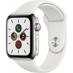APPLE Refurbished (Excellent) - Watch Series 5 (Gps Only) 44MM Stainless Steel + Band In White