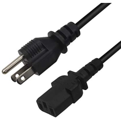 MACKERTOP Universal Power Cord 6 Feet Power Cable for Personal Computer, PC Monitor, Smart Tv, Printer Power Supply
