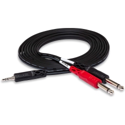 HOSA Hos Cmp153 Stereo Mini Male to Phone Y-Cable, 3 Feet