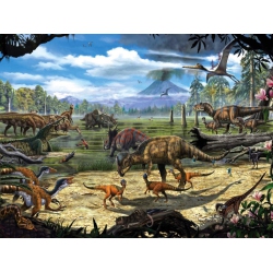 NEW YORK PUZZLE CO National Geographic - Dinosaur Shore Puzzle 200 Pieces
