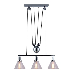 XTRICITY - 3-Light Pendant, 29.1 " Width, From Dakota Collection, Chrome