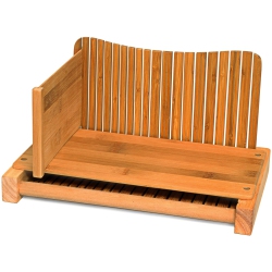 DBTECH Db-Tech Compact Foldable Bread Slicer - Slices 3 Sizes Of Thickness - Makes Perfect Slices Every Time - Made Form 100% Bamboo Wood