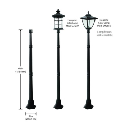 CLASSY CAPS Aluminum Lamp Post Base Lpb59 In Black