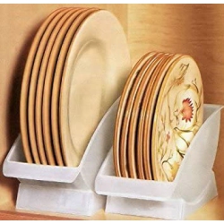 JUMBL Dish Cradle. Conveniently Store Your Dishes And Plates Vertical On A Cupboard Shelf. Great for Sink Side Drying. Salad/dessert Plate China
