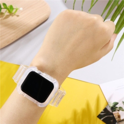 Transparent Rubber Sports Watch Strap Wristband Protective Case