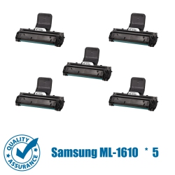 PRINTER PRO 5 Pack Samsung Ml-1610D2(Ml1610/1610) Compatible Toner Cartridge- Ml1610/2010/2510/2570/2571/scx4521F/4321 In Black